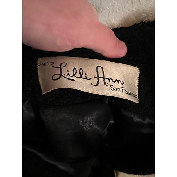 VINTAGE 50s Lilli Ann Persian Lamb Mink Fur Coat Size XL Glam Rare Hollywood - Picture 6 of 6